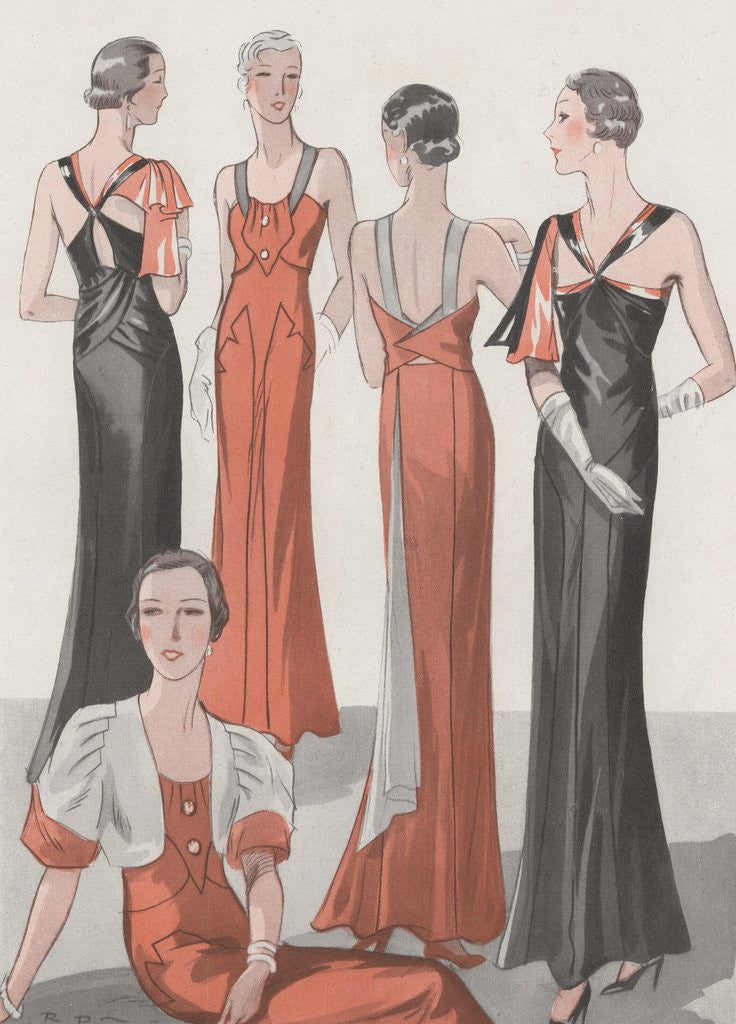 Detail of Five women in 1930's fashion by Corbis