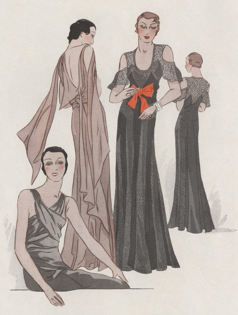 Detail of Four women in 1930's fashion by Corbis