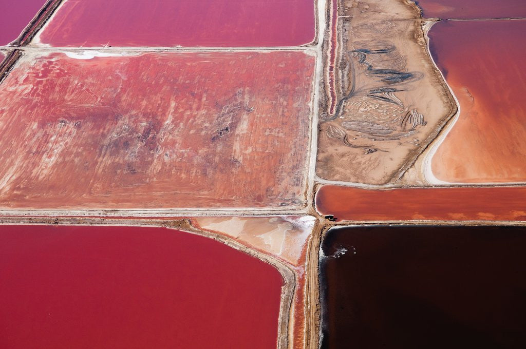 Detail of Aerial view of Salt Evaporation Ponds, Walvis Bay, Skeleton Coast by Corbis