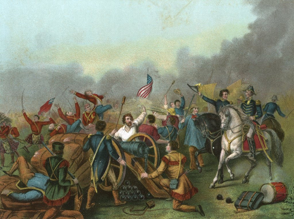 Detail of Andrew Jackson at the Battle of New Orleans. by Corbis