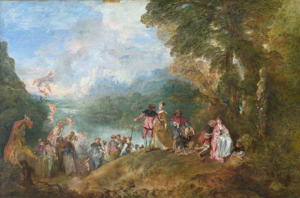 Detail of The Embarkation for Cythera by Jean Antoine Watteau