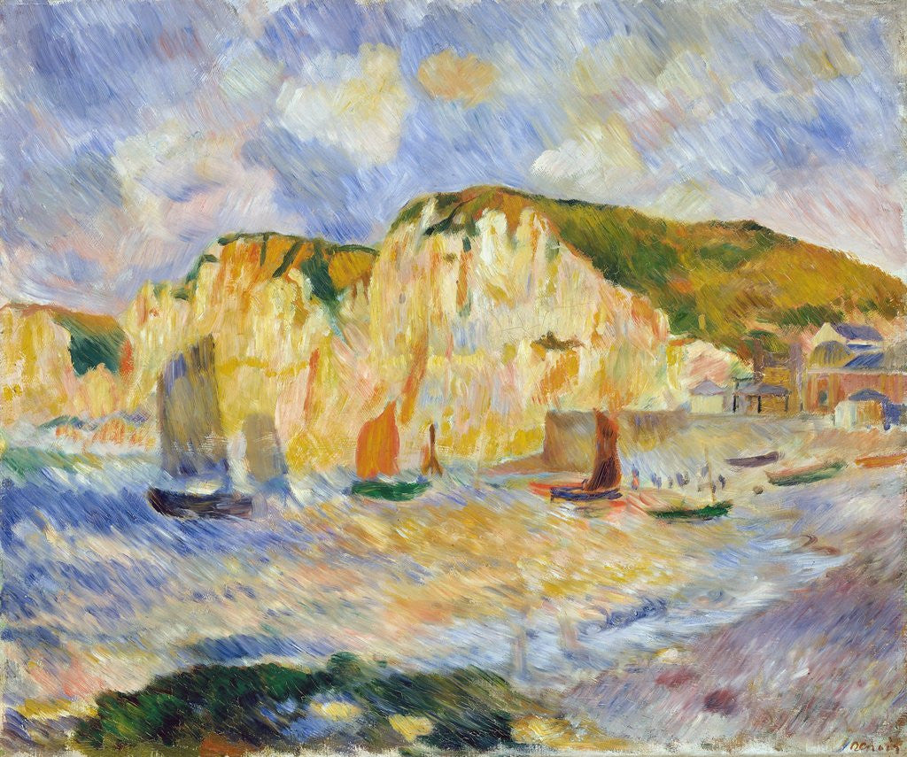 Detail of Sea and Cliffs by Pierre-Auguste Renoir