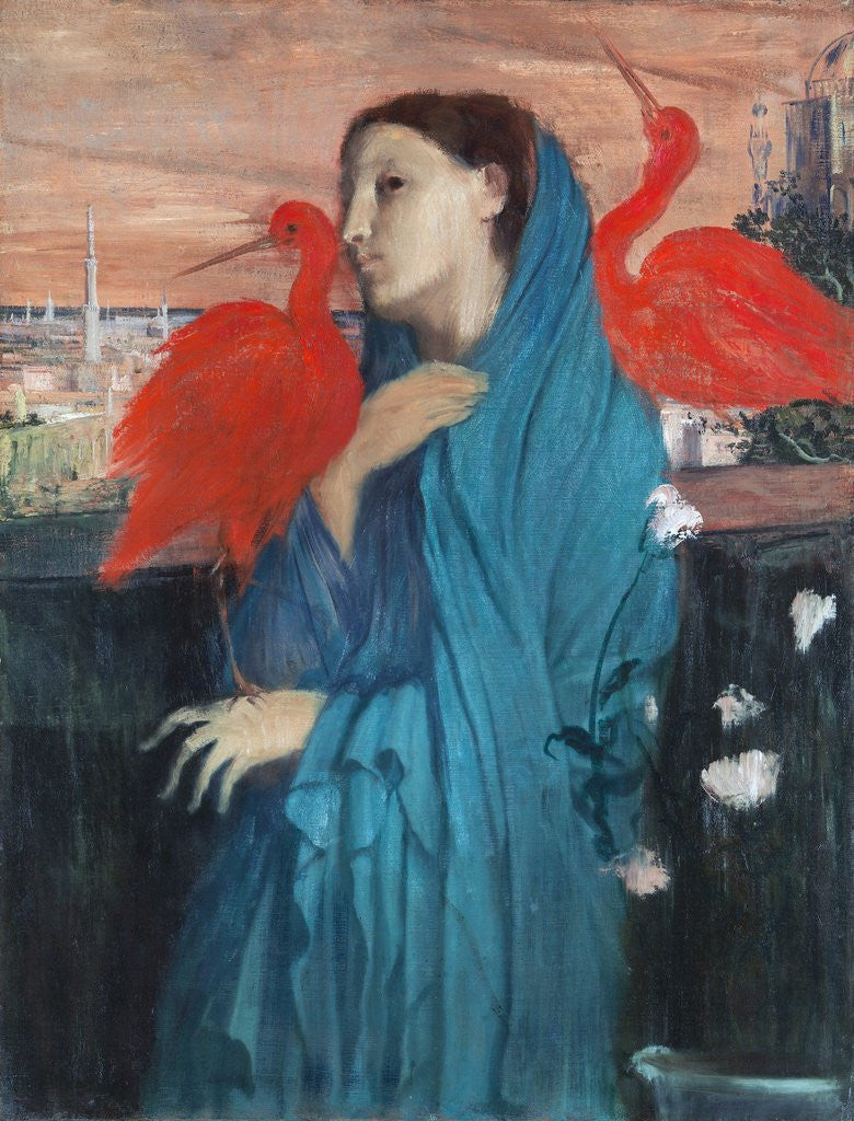 Detail of Young Woman with Ibis by Edgar Degas