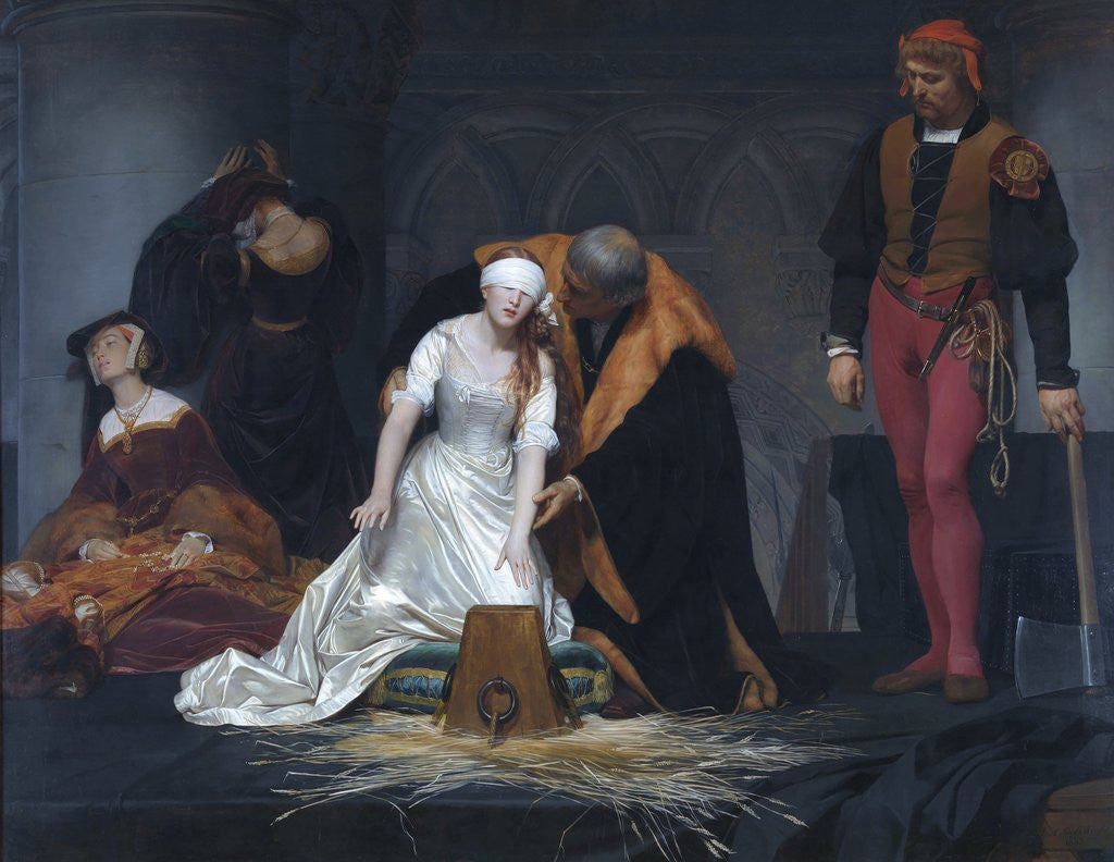 Detail of The Execution of Lady Jane Grey in the Tower of London in the Year 1554 by Paul Delaroche