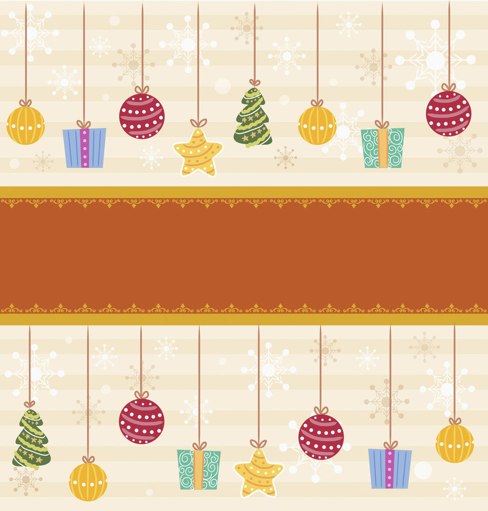 Detail of Christmas with orange line and decorations by Corbis