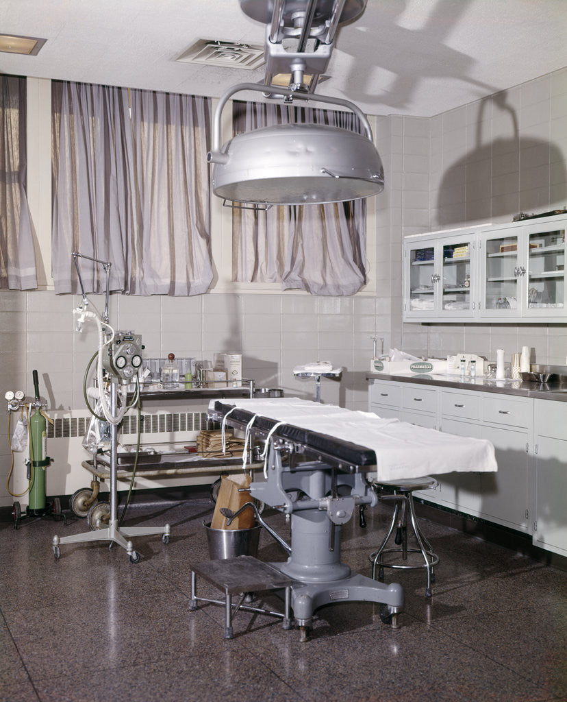 Detail of 1960s interior of hospital operating room by Corbis