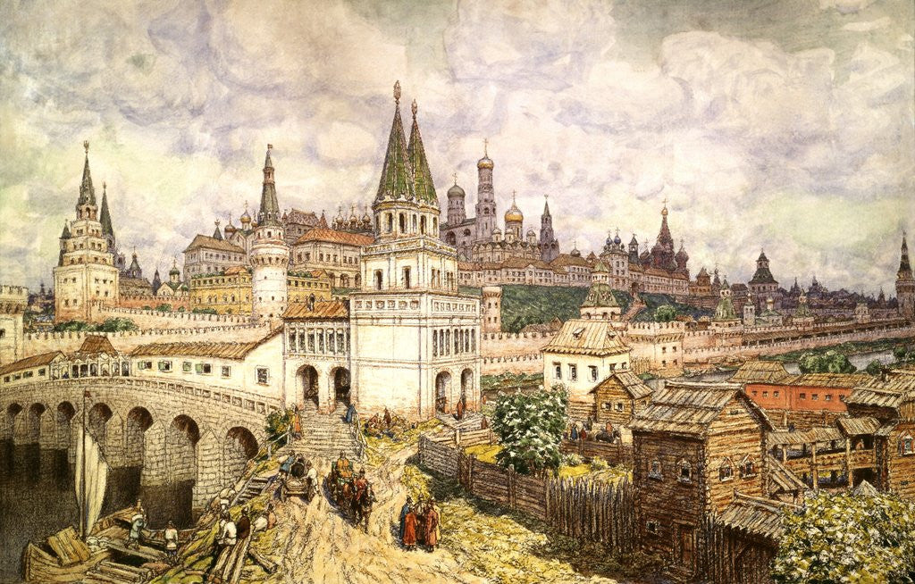 Detail of Prosperity of Kremlin by Apollinary Vasnetsov