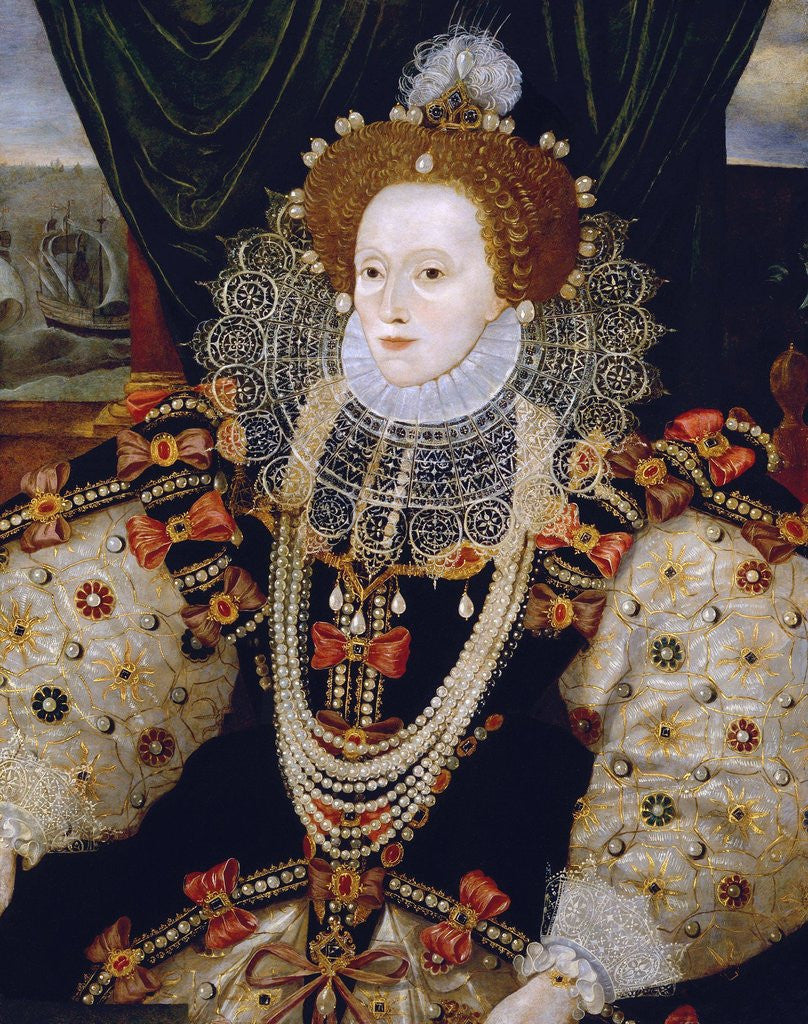 Detail of Portrait of Queen Elizabeth I of England (the Armada Portrait) by Corbis