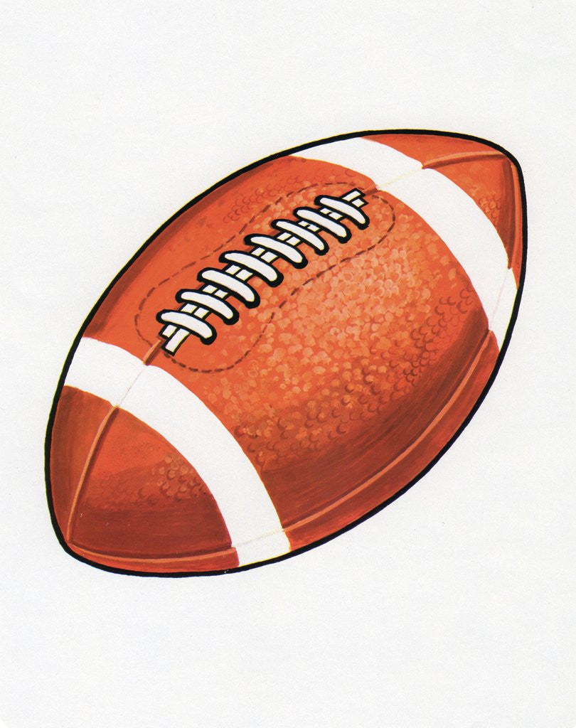 Detail of 1960s illustration of a football by Corbis