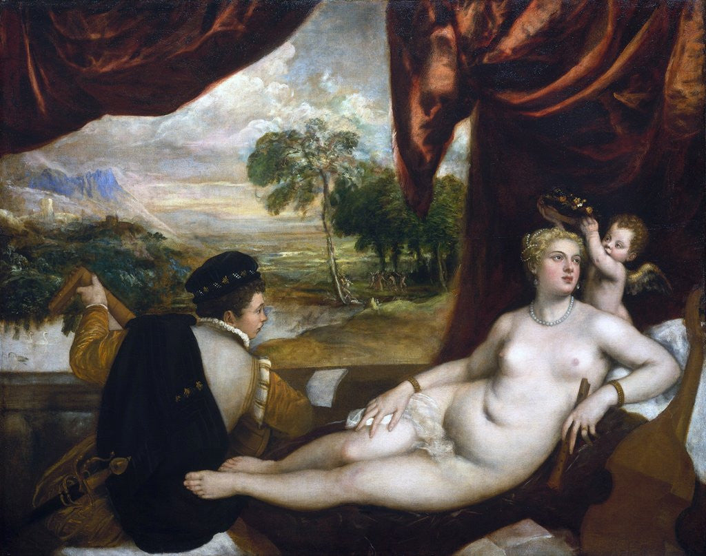 Detail of Venus and the Lute Player by Titian