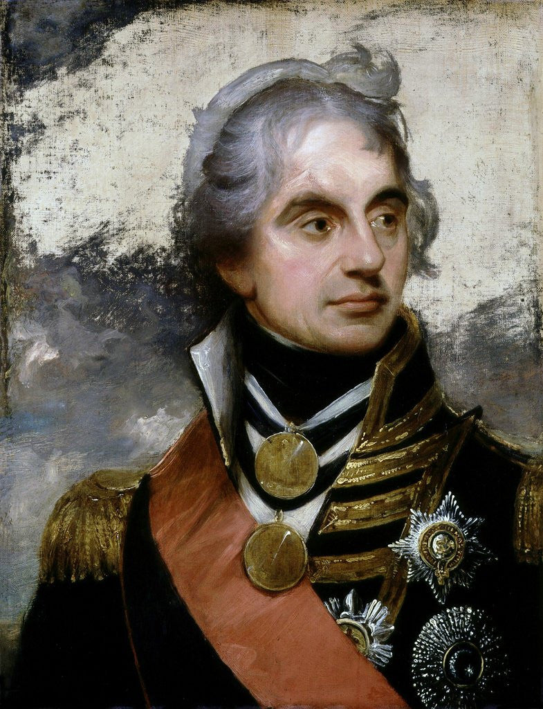 Detail of Lord Horatio Nelson by Sir William Beechey