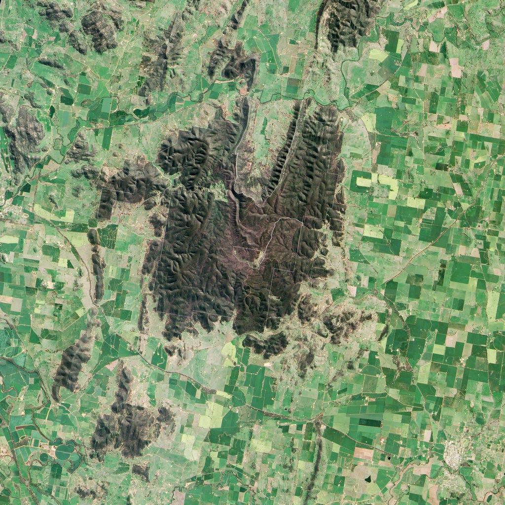 Detail of Satellite view of Nangar National Park by Corbis