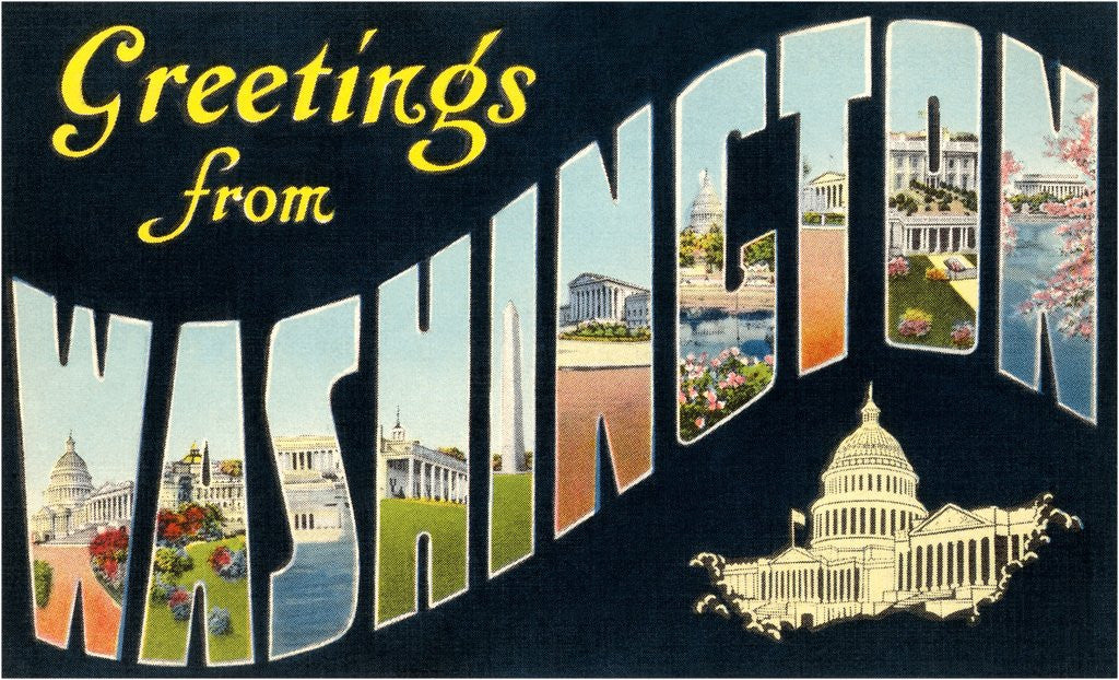 Detail of Greetings from Washington, DC by Corbis