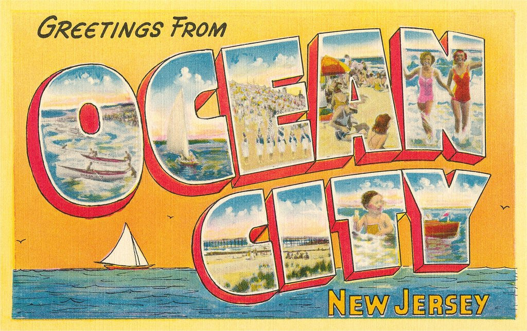 Detail of Greetings from Ocean City, New Jersey by Corbis