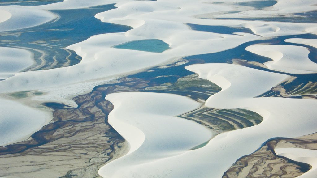 Detail of Aerial view of Lencois Maranhenses National Park, Brazil by Corbis