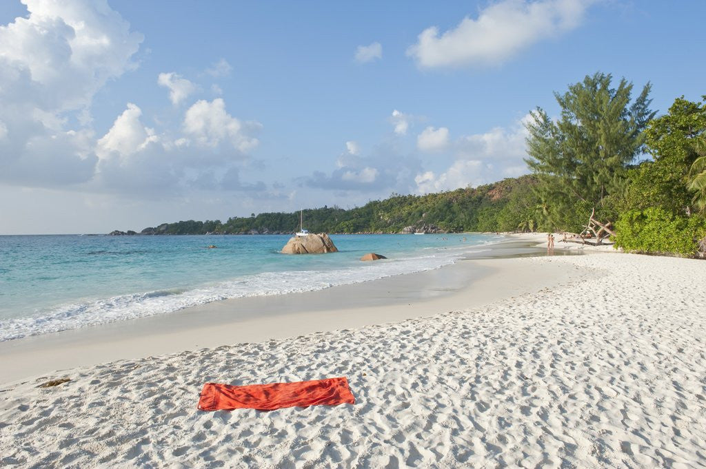 Detail of View of Anse Lazio beach, Grand Anse, Praslin Island, Seychelles by Corbis