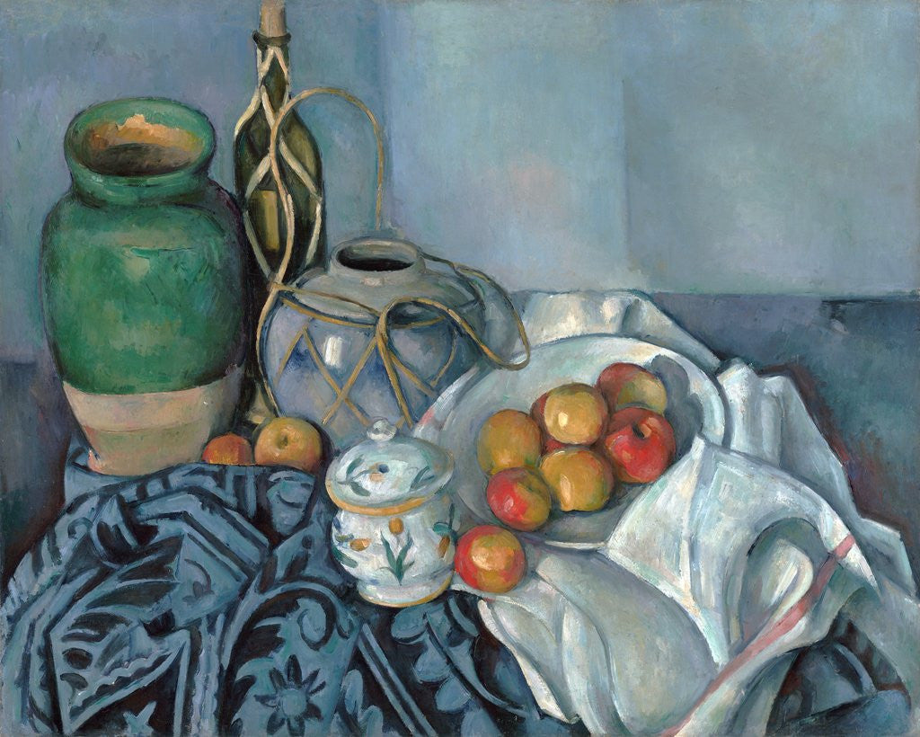 Detail of Still Life with Apples by Paul Cezanne