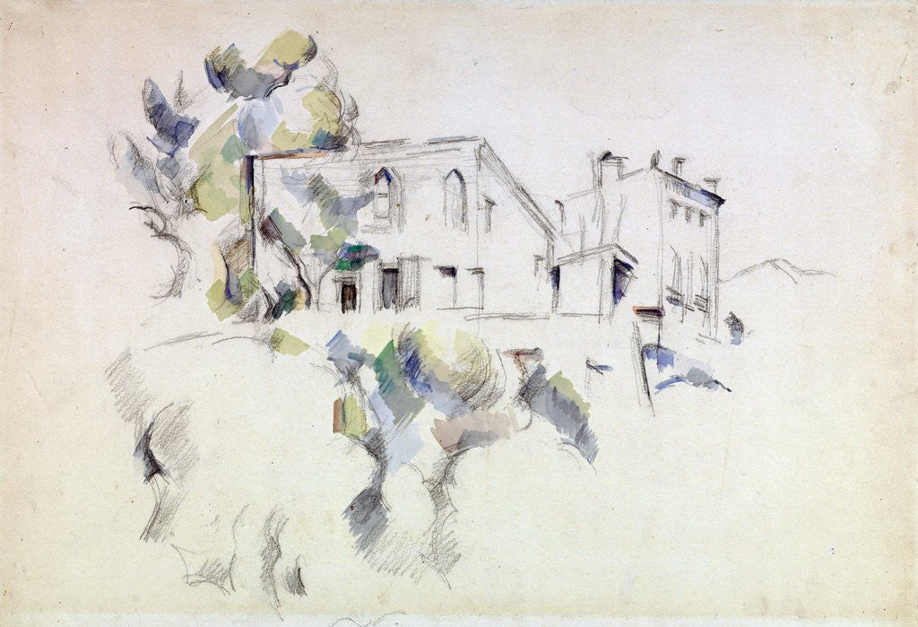 Detail of View of the ChÃ¢teau Noir by Paul Cezanne