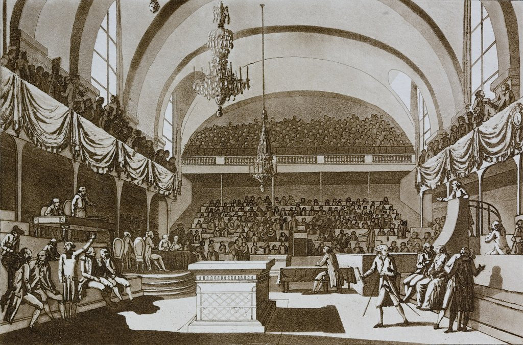 Detail of The National Assembly in Paris. 18th Century.. Interior by Corbis