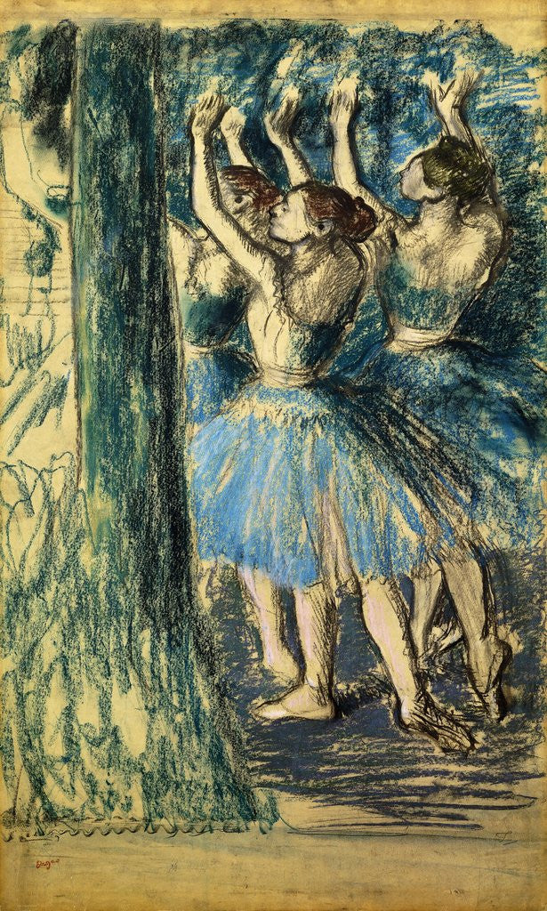 Detail of Dancers in the Scene by Edgar Degas