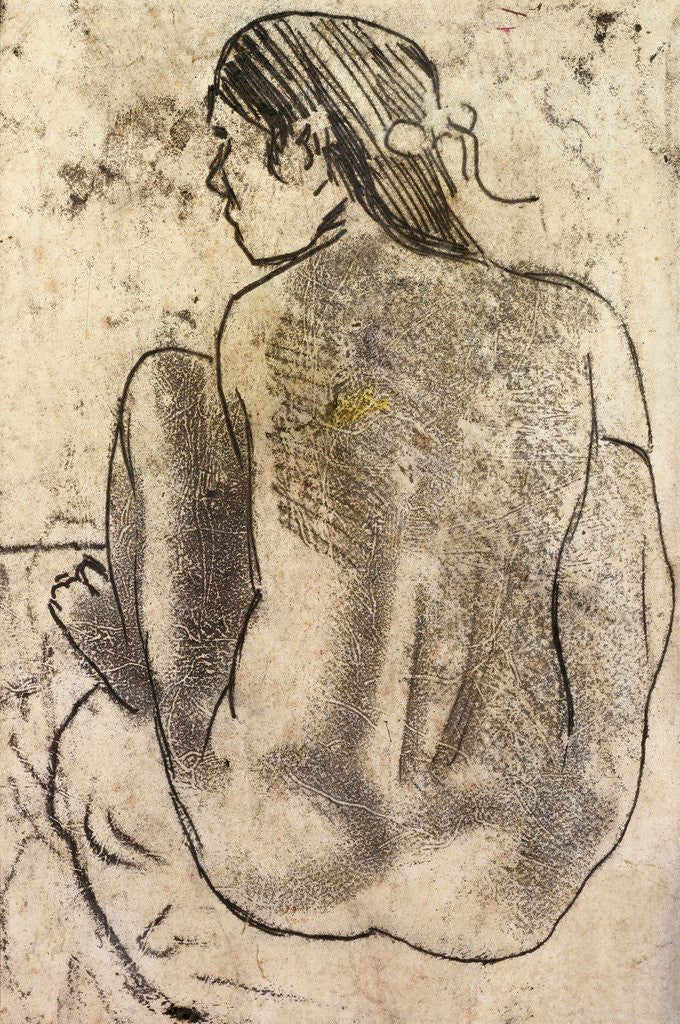 Detail of Seated Tahitian Nude from the Back by Paul Gauguin