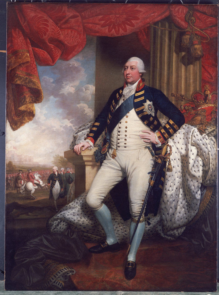 Detail of Portrait of George III by Mather Brown