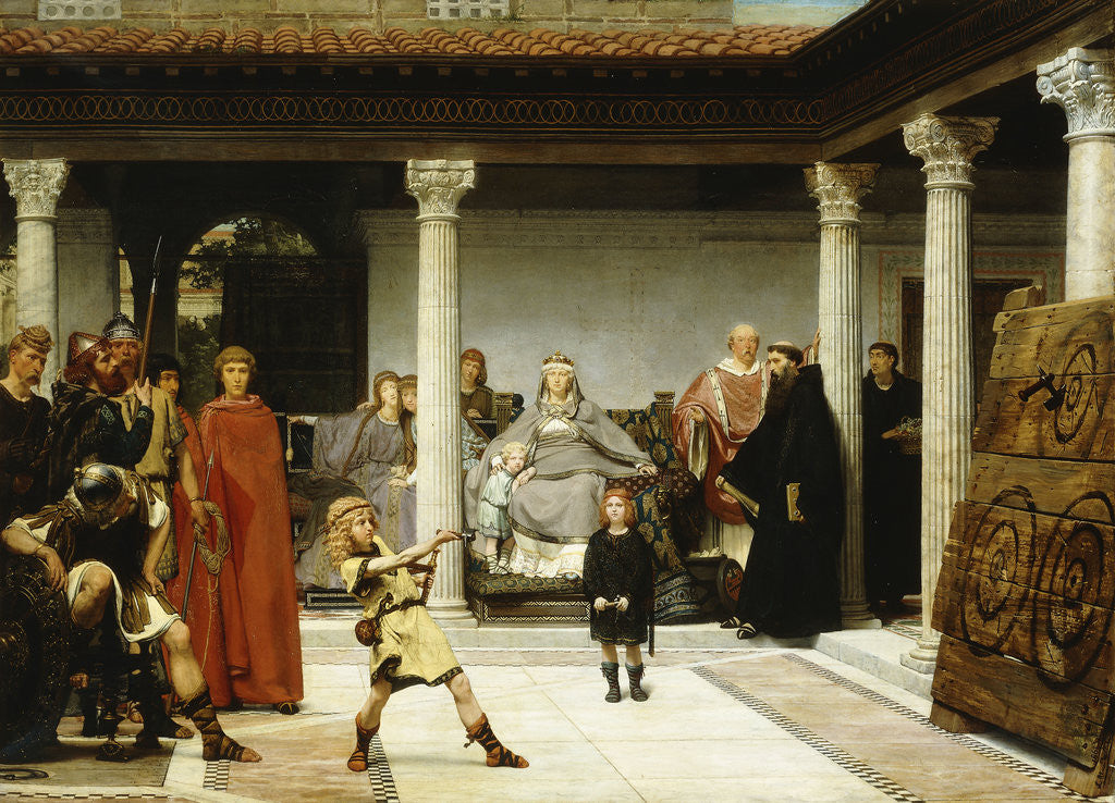 Detail of The Education of the Children of Clovis by Lawrence Alma-Tadema