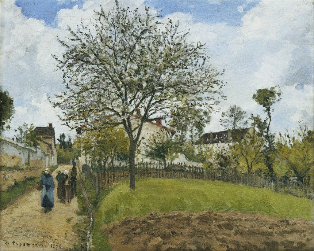 Detail of Landscape in Louveciennes by Camillle Pissarro