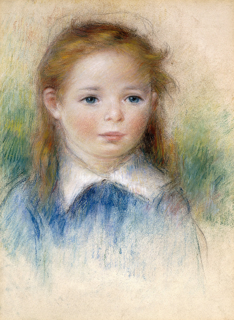 Detail of Portrait of a Girl by Pierre-Auguste Renoir