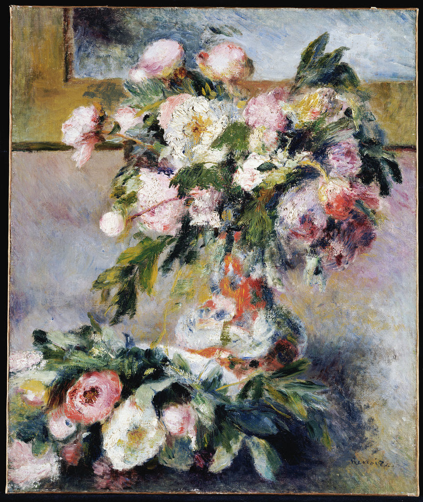 Detail of Peonies by Pierre-Auguste Renoir