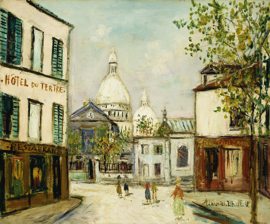 Detail of Le Sacre-Coeur a Montmartre by Maurice Utrillo