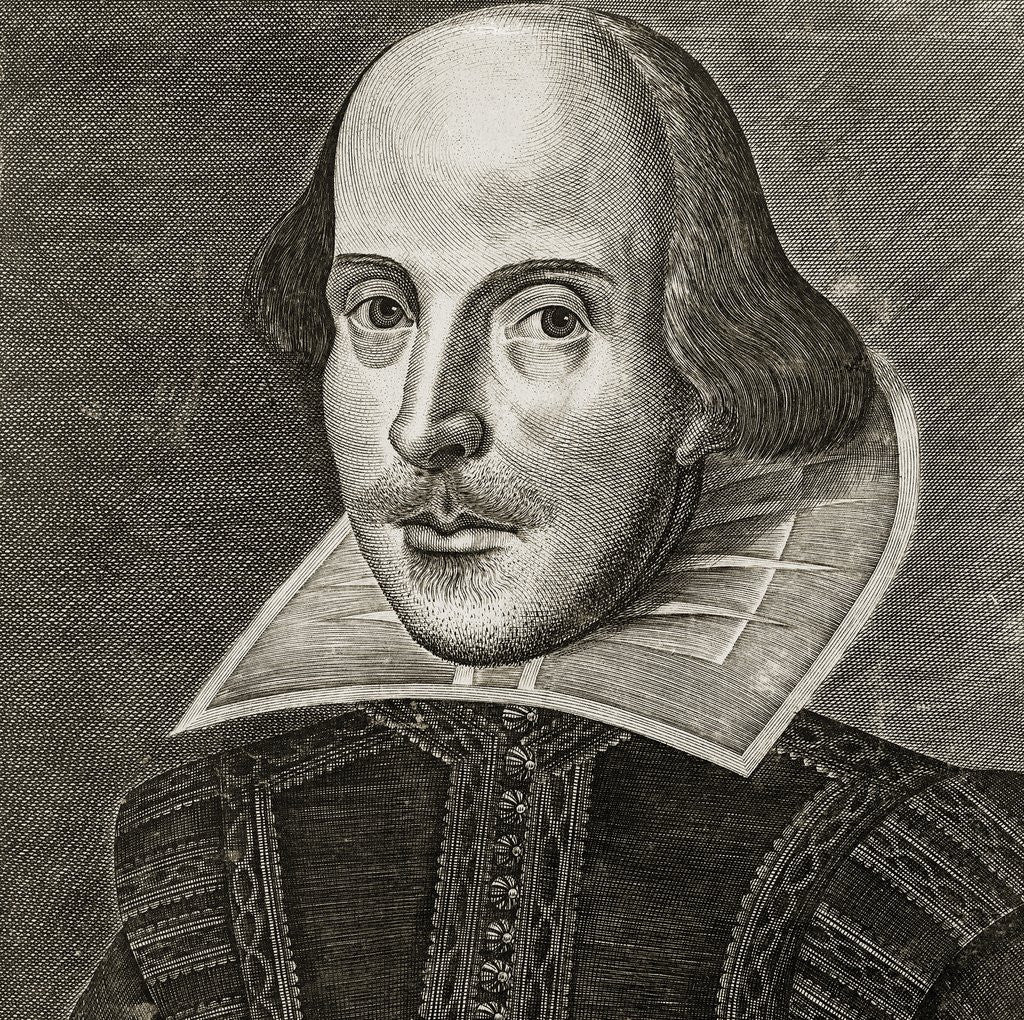 Detail of Portrait of William Shakespeare by Droeshout.