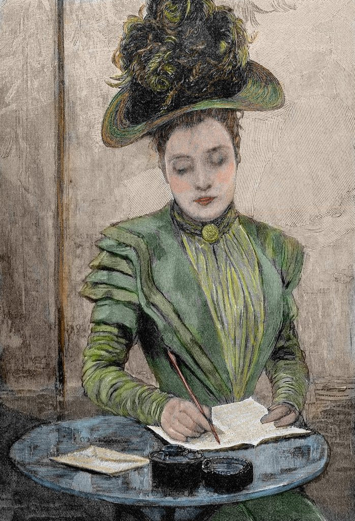 Detail of Lady writing a letter by Corbis