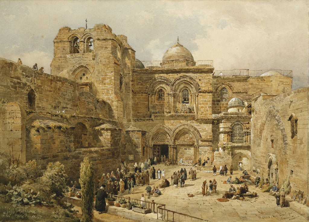 Detail of The Church of the Holy Sepulchre, Jerusalem by Nathaniel Everett Green