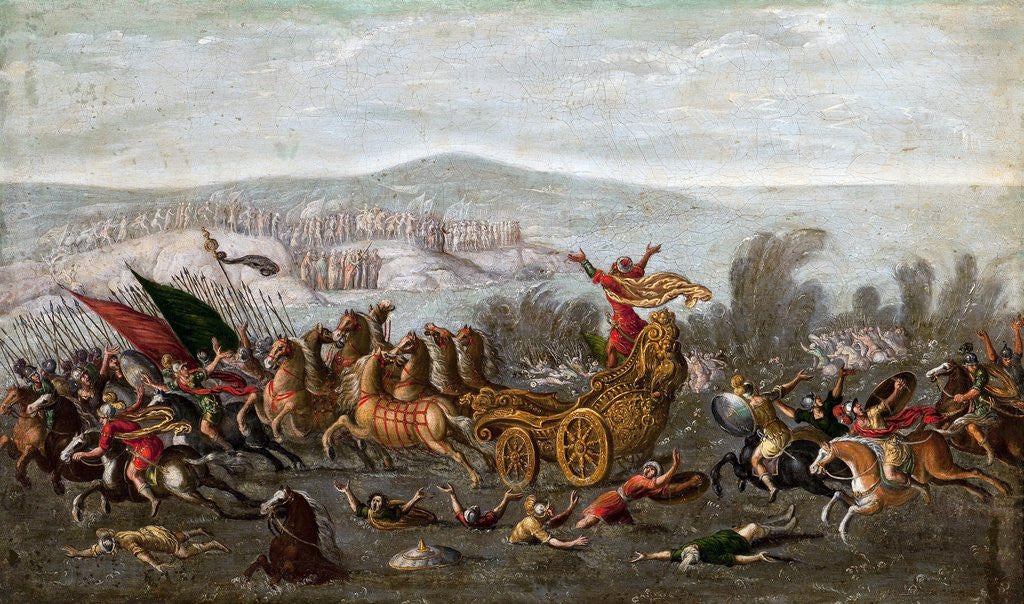 Detail of The Israelites Crossing the Red Sea (The Parting of the Red Sea) by Juan de la Corte