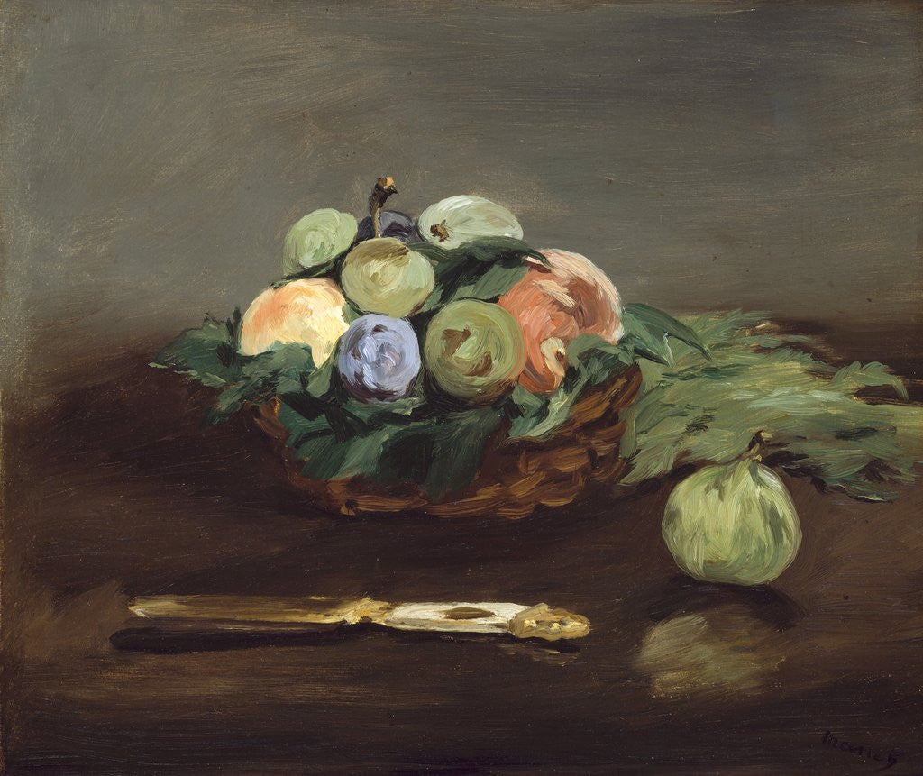 Detail of Basket of Fruit by Édouard Manet