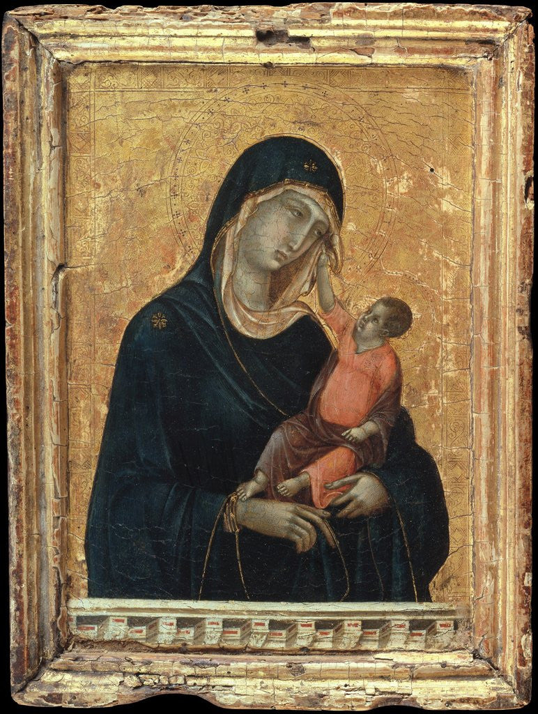 Detail of Madonna and Child by Duccio di Buoninsegna