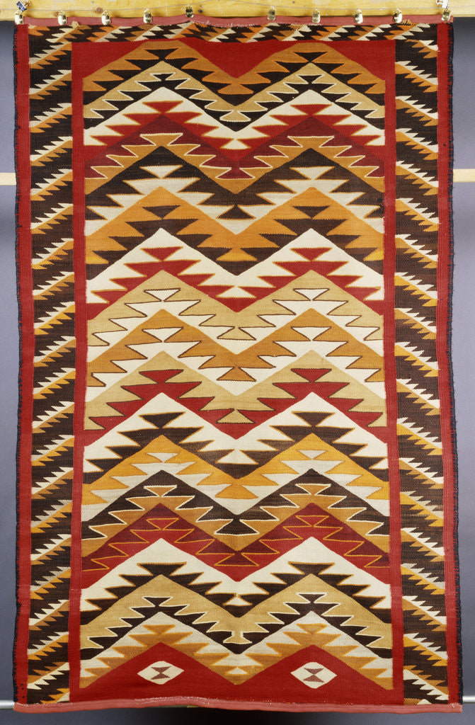 Detail of A Navajo transitional rug by Corbis