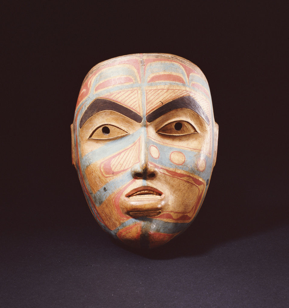 Detail of A Haida portrait mask by Corbis