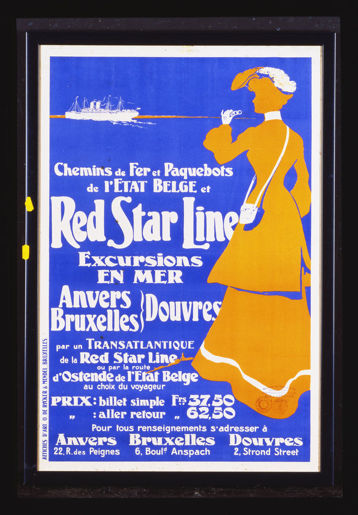 Detail of Red Star Line poster by Corbis