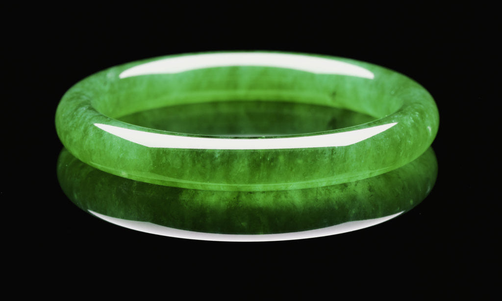 Detail of An exceptional jadeite bangle by Corbis