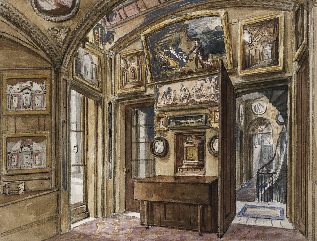 Detail of The Breakfast Room in Sir John Soane's Museum at 13 Lincoln's Inns Fields, Looking South into the Hall and Staircase by Charles James Richardson