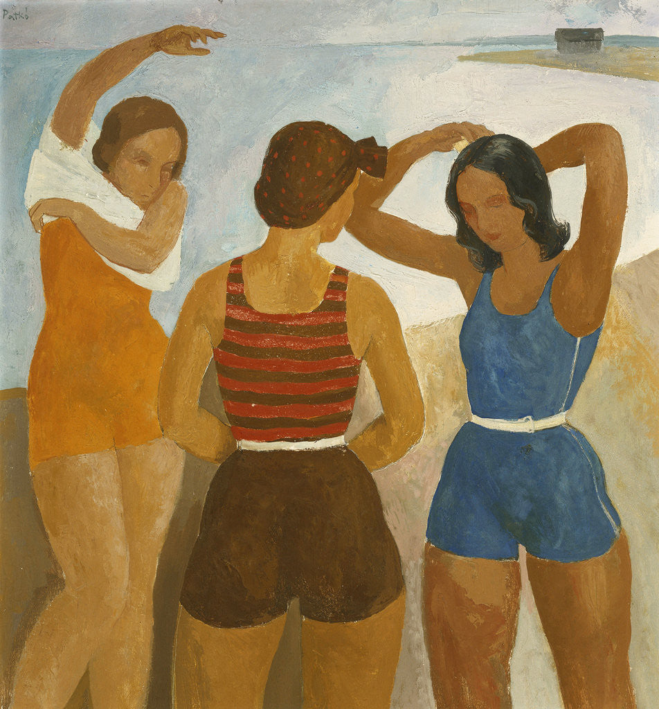 Detail of Three Bathers at Lake Balaton by Karoly Patko