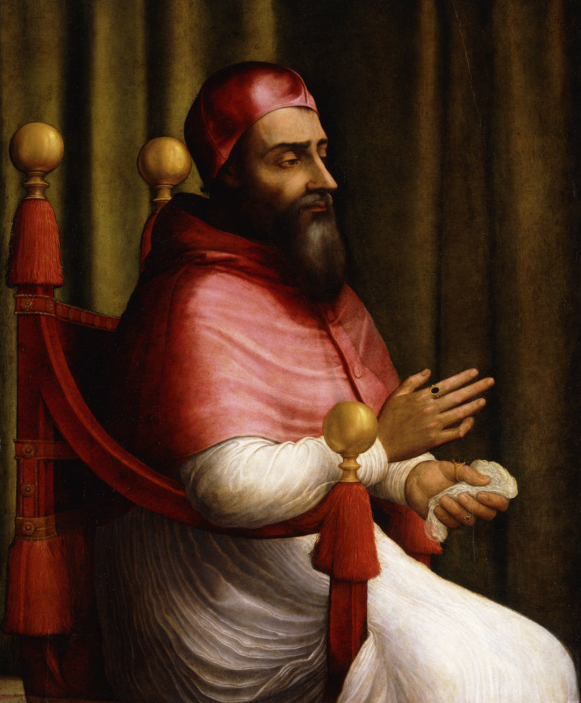 Detail of Portrait of Pope Clement VII, Seated Three-Quarter Length by Giuliano Bugiardini