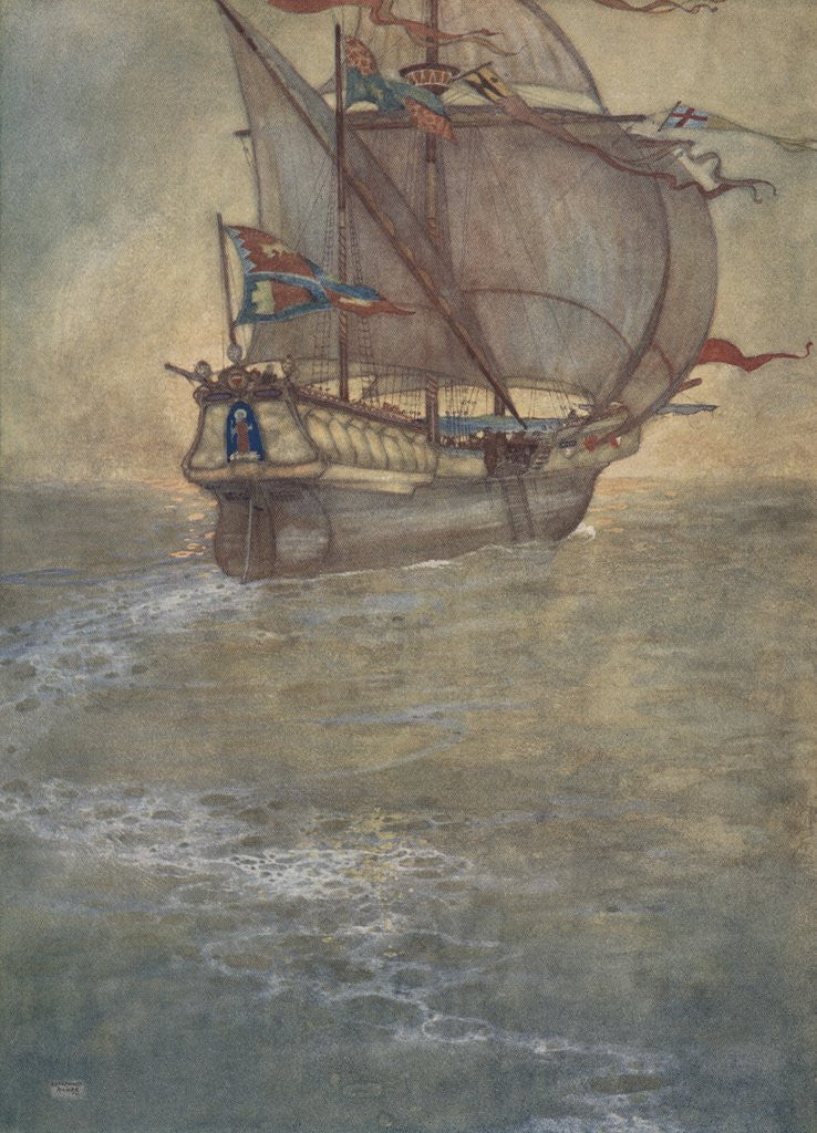 Detail of Illustration by Edmund Dulac from The Tempest by William Shakespeare by Corbis