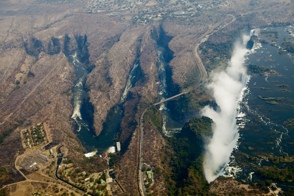 Detail of Aerial of Victoria Falls by Corbis