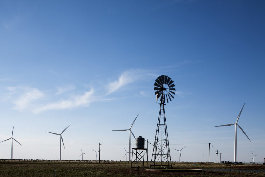 Detail of Wind Farm, Vega, Texas by Corbis