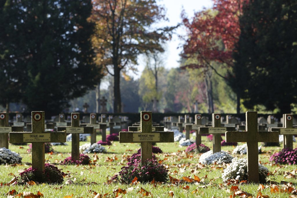 Detail of World War I cemetery by Corbis