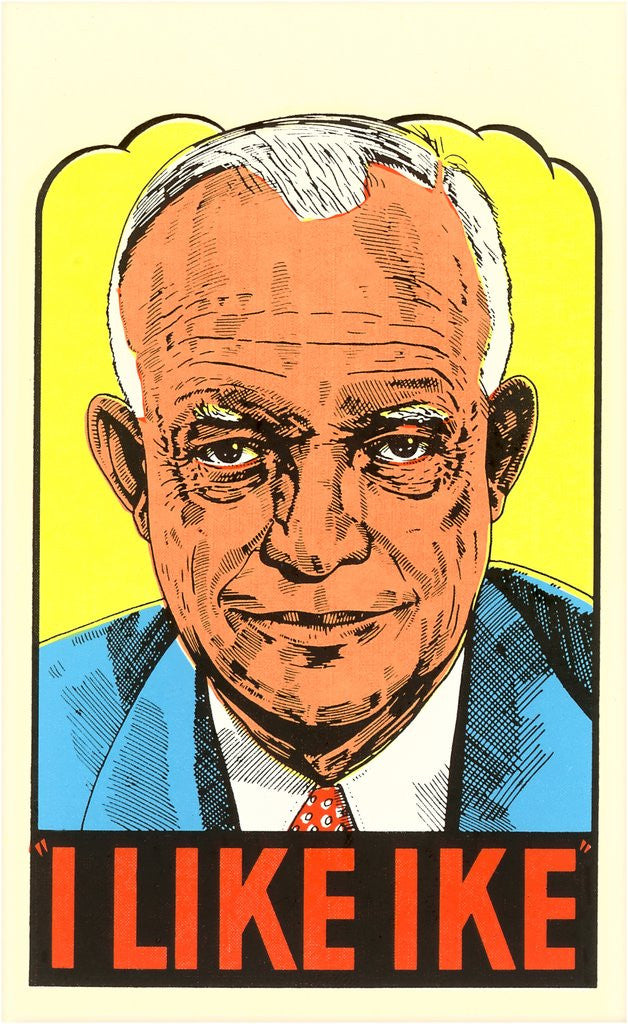 Detail of I Like Ike Political Sticker by Corbis