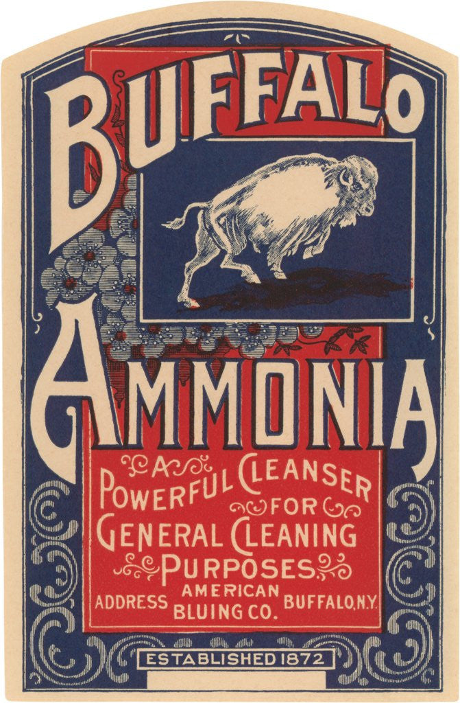 Detail of Buffalo Ammonia Label by Corbis